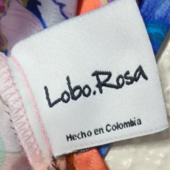 Lobo Rosa Multi-color Floral Balloon Puffy Sleeve Blouse Size XS - Picture 3 of 15